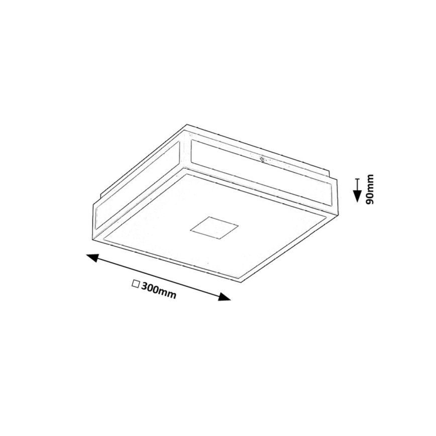 Rabalux - LED-Deckenleuchte für Badezimmer LED/18W/230V IP44 schwarz