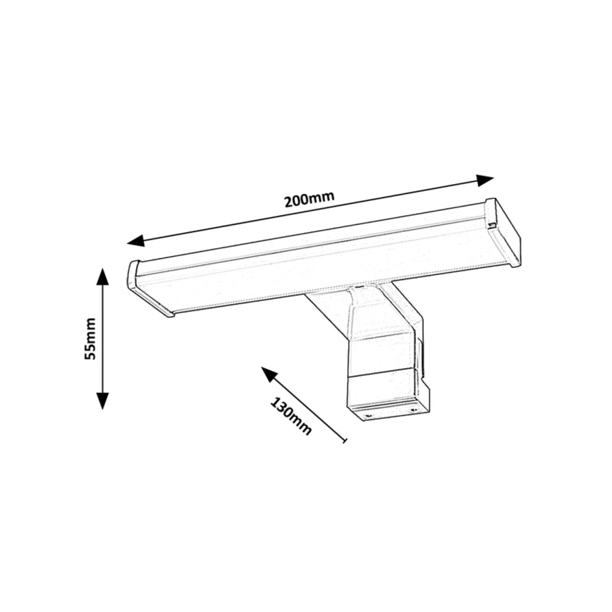 Rabalux - LED-Spiegelbeleuchtung für Badezimmer LED/4W/230V IP44