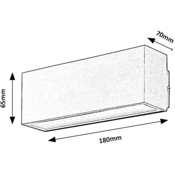 Rabalux - LED-Wandleuchte für Außenbereiche LED/10W/230V IP54 schwarz