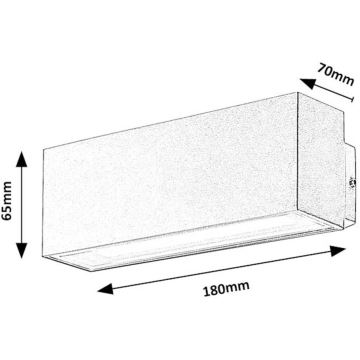 Rabalux - LED-Wandleuchte für Außenbereiche LED/10W/230V IP54 weiß