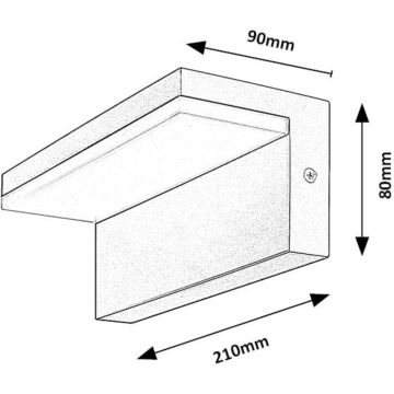 Rabalux - LED-Wandleuchte für Außenbereiche LED/10W/230V IP54 schwarz