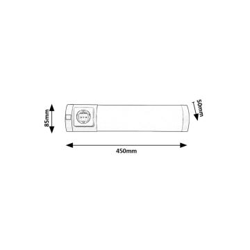 Rabalux - LED-Küchenunterbauleuchte mit Steckdose LED/5W/230V 4000K mattes Chrom