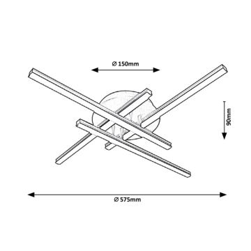 Rabalux - LED-Deckenleuchte 4xLED/25W/230V