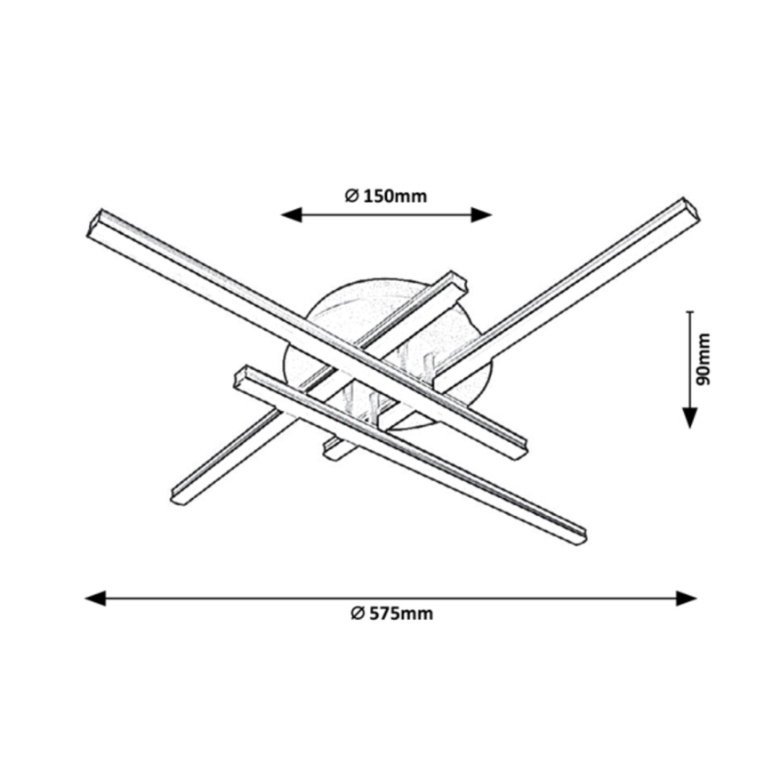 Rabalux - LED-Deckenleuchte 4xLED/25W/230V