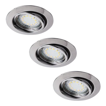 Rabalux - SET 3x LED-Einbauleuchte 3xGU10/3W/230V IP40