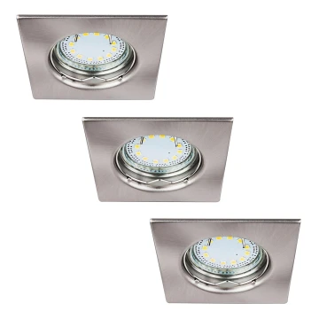 Rabalux - SET 3x LED-Einbauleuchte für Badezimmer 3xGU10/3W/230V IP44