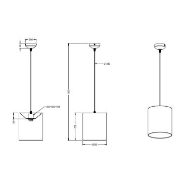 Reality - Hängeleuchte an Schnur CITY 1xE27/60W/230V glänzendes Chrom