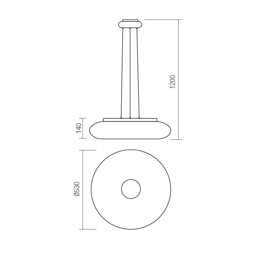 Redo 01-1175 - LED-Hängeleuchte an Schnur JADE LED/24W/230V 4000K