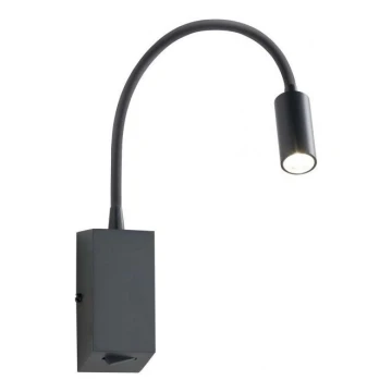 Redo 01-1194 - Flexible und kleine LED-Leuchte HELLO LED/3W/230V schwarz