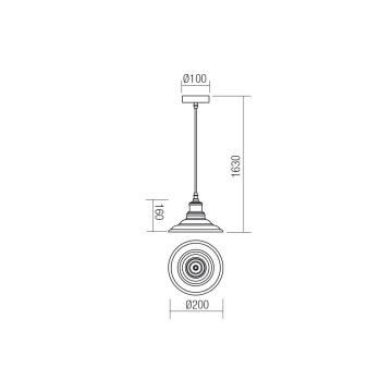 Redo 01-1293 - Hängeleuchte SPINNER 1xE27/42W/230V