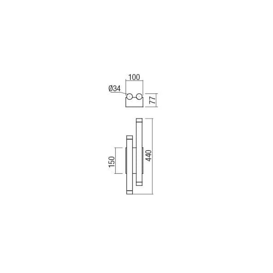 Redo 01-2035 - LED-Wandbeleuchtung MADISON 4xLED/4W/230V schwarz