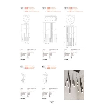 Redo 01-2039 - LED-Deckenleuchte MADISON 9xLED/4W/230V golden