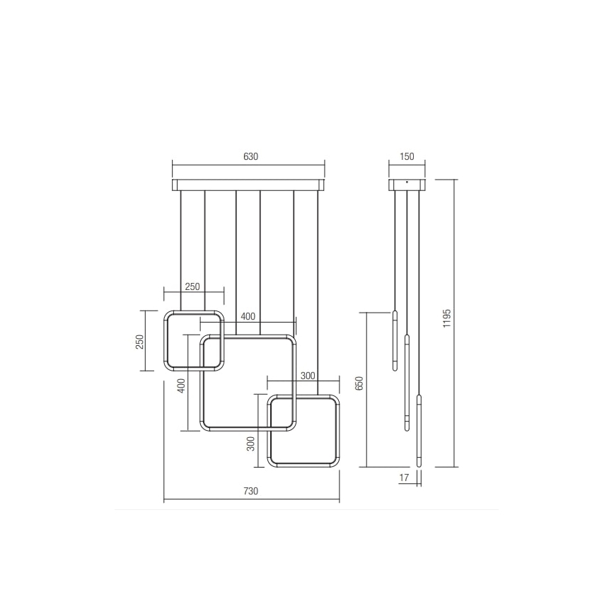 Redo 01-2097 - Dimmbare LED-Hängeleuchte an Schnur THAI LED/66W/230V 3000K weiß