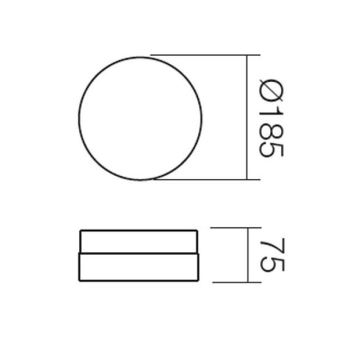 Redo 01-237 - Deckenleuchte TEO 1xE14/28W/230V d 18,5 cm