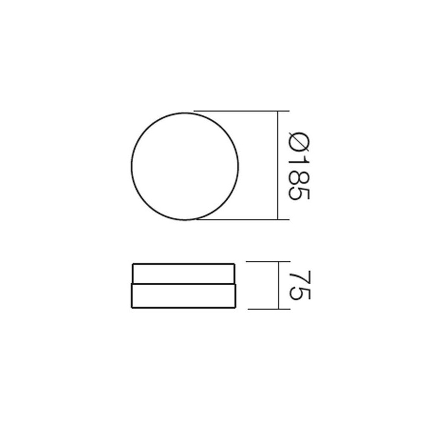 Redo 01-237 - Deckenleuchte TEO 1xE14/28W/230V d 18,5 cm