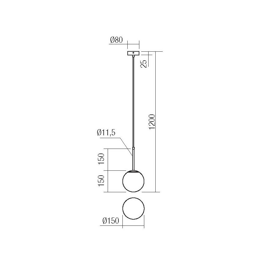 Redo 01-2623 - Hängeleuchte an Schnur NIVA 1xE14/28W/230V