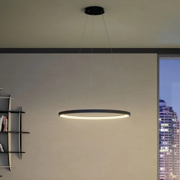 Redo 01-2677 - Dimmbare LED-Hängeleuchte an Schnur ICONIC LED/60W/230V d 78 cm schwarz