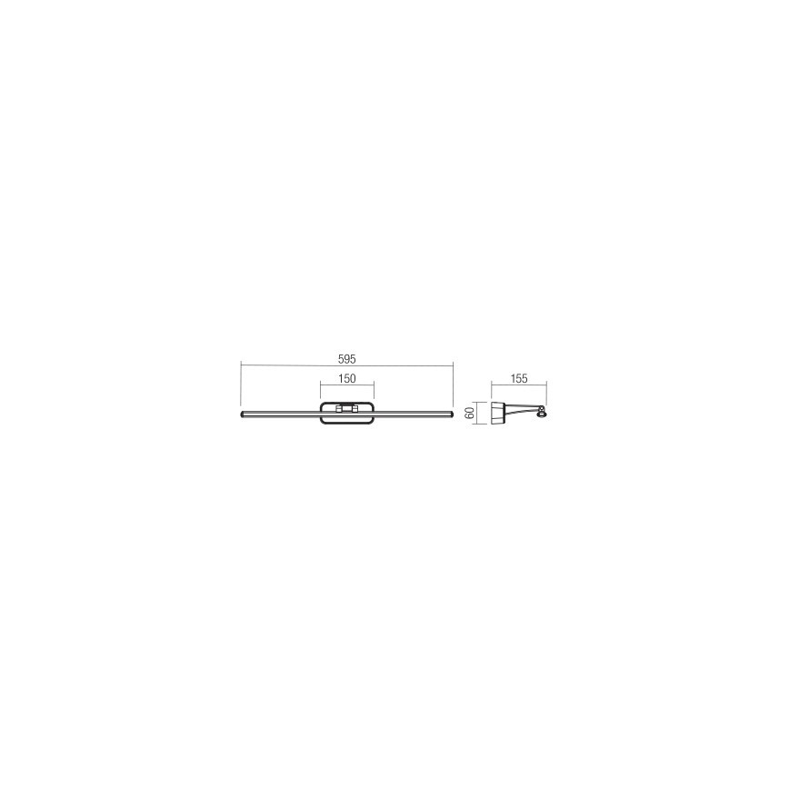 Redo 01-3086 - LED-Bilderleuchte STEAM LED/12W/230V schwarz