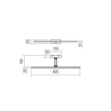 Redo 01-3462 - LED-Bilderleuchte LINEAR LED/8W/230V 60,5 cm CRI 92 weiß