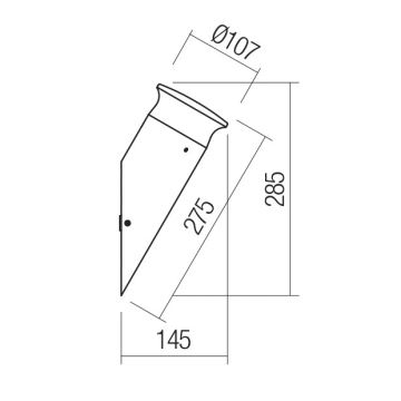 Redo 90073 - LED-Wandleuchte für Außenbereiche ALGON LED/9W/230V IP65 schwarz