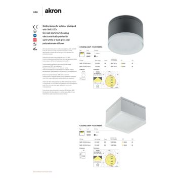 Redo 90107 - LED Außendeckenleuchte AKRON 1xLED/9W/230V IP54