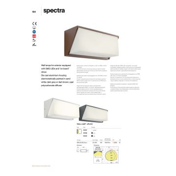 Redo 90239 - LED Auβen-Wandbeleuchtung SPECTRA LED/17W/230V IP54 braun