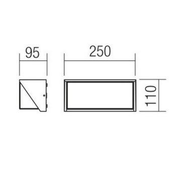 Redo 90239 - LED Auβen-Wandbeleuchtung SPECTRA LED/17W/230V IP54 braun