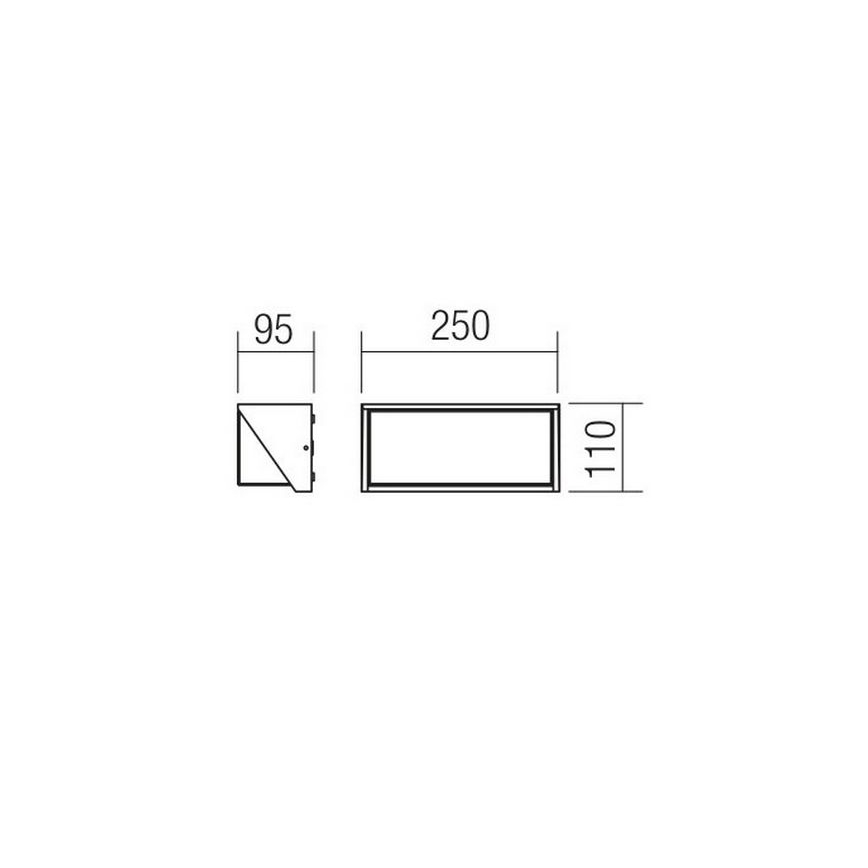 Redo 90239 - LED Auβen-Wandbeleuchtung SPECTRA LED/17W/230V IP54 braun