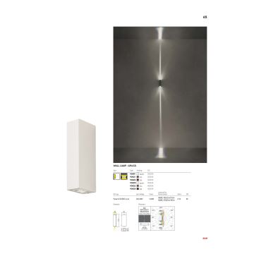 Redo 90421 - LED Auβen-Wandbeleuchtung ACE 2xLED/5,84W/230V 3000K IP54 grau