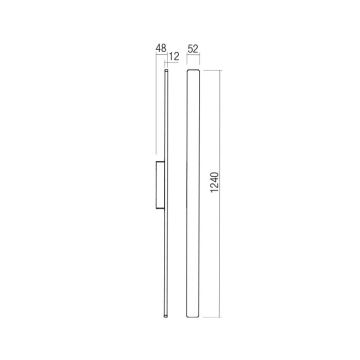 Redo 90431 - LED-Wandleuchte für den Außenbereich REFLEXA LED/20W/230V 3000K 124 cm IP54 anthrazit