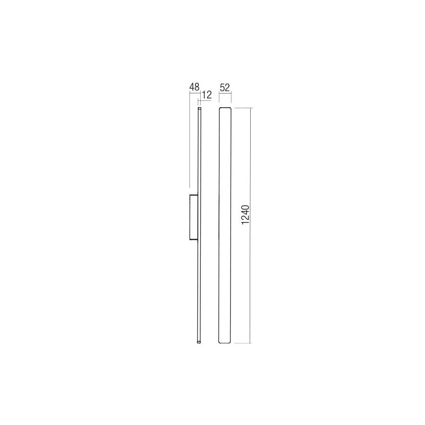 Redo 90431 - LED-Wandleuchte für den Außenbereich REFLEXA LED/20W/230V 3000K 124 cm IP54 anthrazit