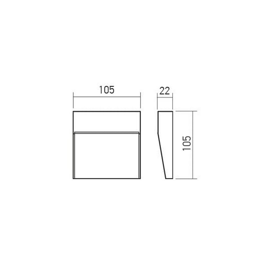 Redo 90474 - LED-Wandleuchte für den Außenbereich LANDER LED/3W/230V IP54 weiß