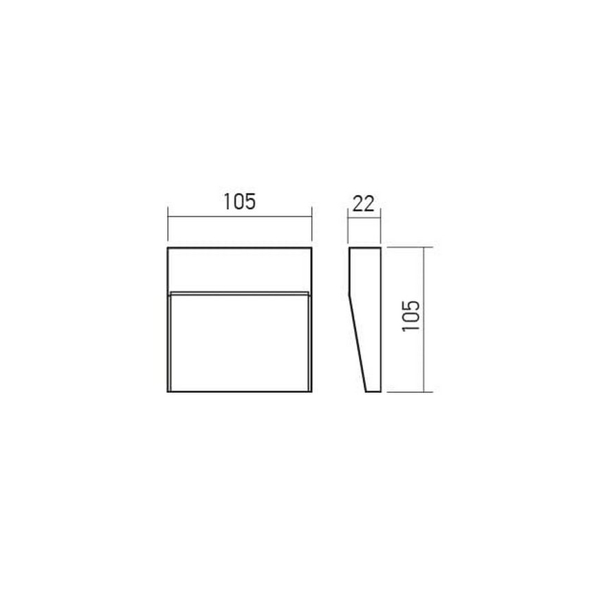 Redo 90475 - LED-Wandleuchte für den Außenbereich LANDER LED/3W/230V IP54 anthrazit