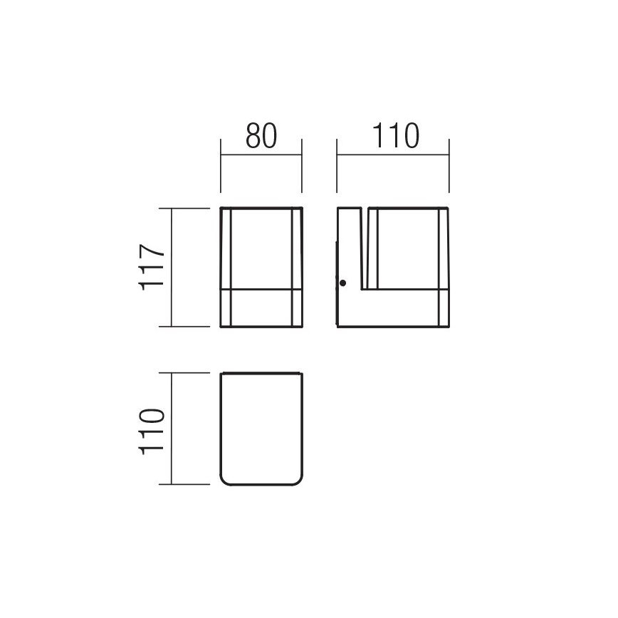 Redo 90489 - LED-Wandleuchte für den Außenbereich TOK LED/9,4W/230V IP44 anthrazit