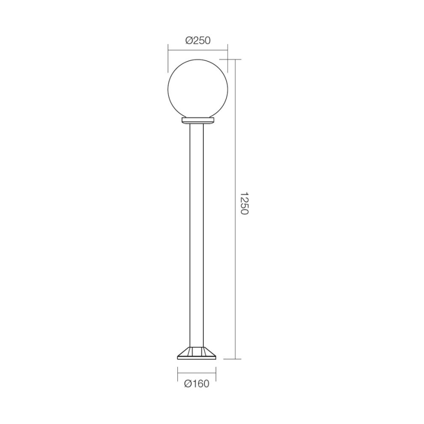 Redo 9776 - Außenlampe SFERA 1xE27/42W/230V IP44 25x125 cm braun