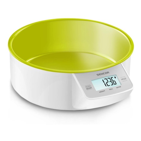 Sencor - Digitale Küchenwaage 2xAAA weiß/grün