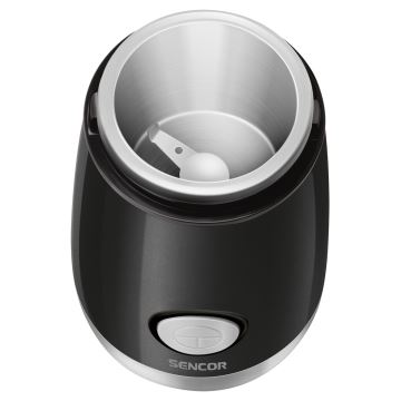 Sencor - Elektrische Kaffeebohnenmühle 60 g 150W/230V schwarz/chrom