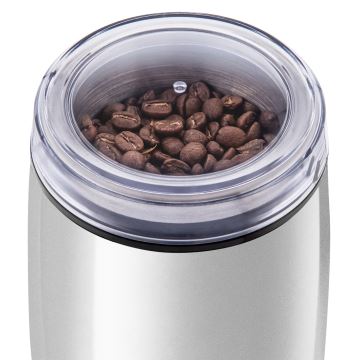 Sencor - Elektrische Kaffeebohnenmühle 60 g 150W/230V weiß/chrom