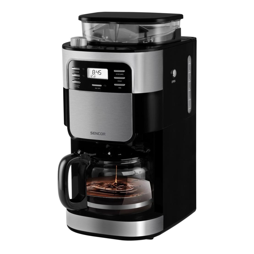Sencor –  Kaffeemaschine 1,5 l mit Tropf- und LCD-Anzeige 900W/230V