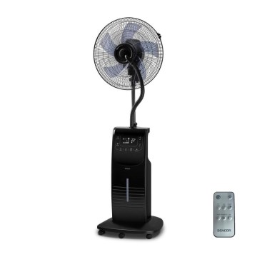 Sencor - Luftkühler mit Wassersprüher 90W/230V schwarz + Fernbedienung