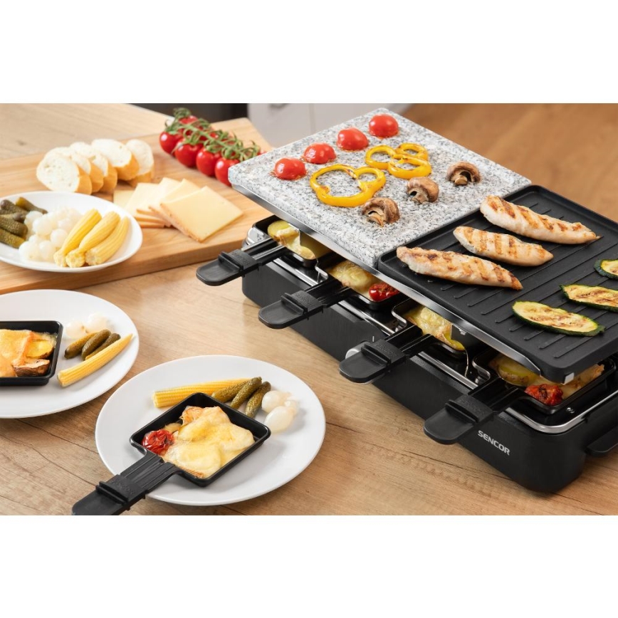 Sencor - Raclette-Grill mit Zubehör 1400W/230V