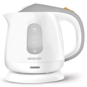 Sencor - Wasserkocher 1 l 1100W/230V weiß/grau