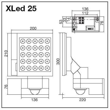 STEINEL 654719 - LED reflektor se senzorem Xled 25 černá