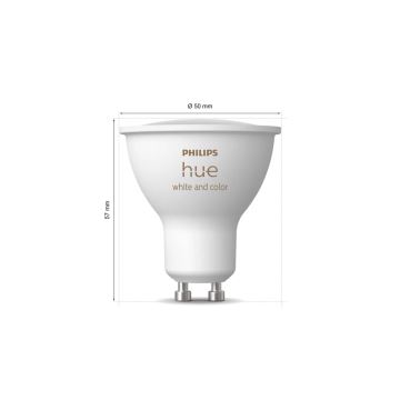 SET 2x Dimmbares LED-RGBW-Leuchtmittel Philips Hue White And Color Ambiance GU10/4,2W/230V 2000-6500K
