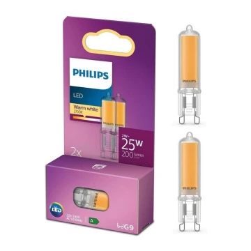 SET 2x LED-Glühbirne Philips G9/2W/230V 2700K