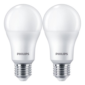SET 2x LED-Glühlampe Philips A67 E27/13W/230V 4000K