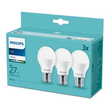 SET 3x LED-Glühbirne Philips E27/3W/230V 3000K