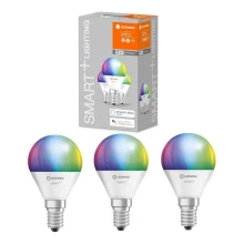 SET 3x LED RGBW Dimmbare Glühbirne SMART+ E14/5W/230V 2700K-6500K - Ledvance