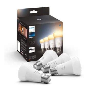 SET 4xLED Dimmbare Glühbirne Philips Hue WHITE AMBIANCE E27/6W/230V 2200-6500K