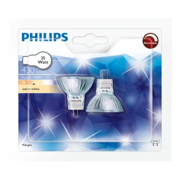 SET aus 2 Halogenglühlampen Philips GU4/35W/12V